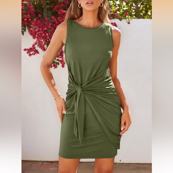 Lillusory Knot-Front Sleeveless Tank Dress - Picture 4 of 10